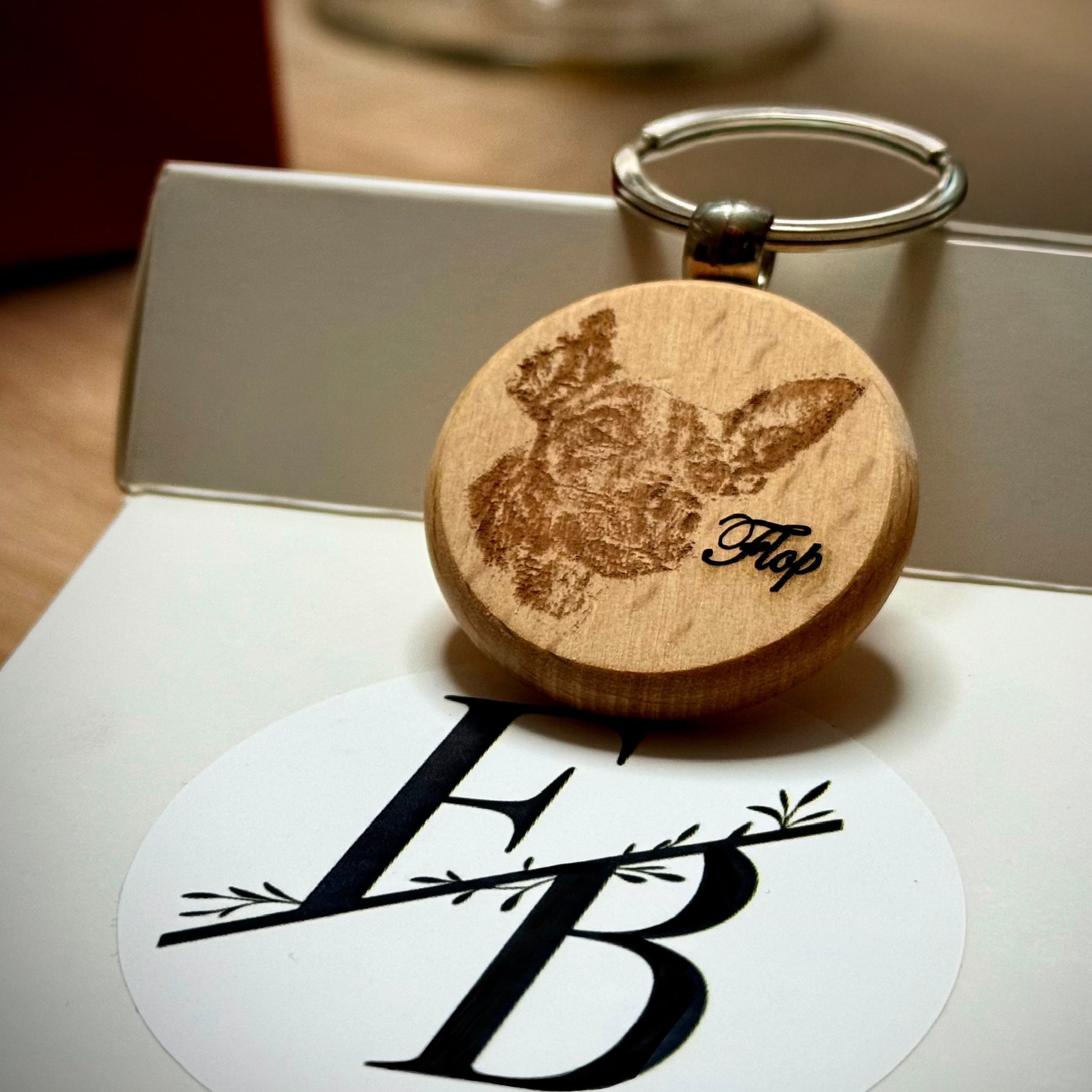 Portachiave | Pendente per collare in Legno Personalizzato