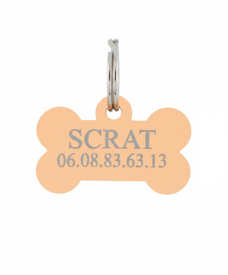 Targhetta Personalizzata in Alluminio per Cani – con Nome e Numero Incisi