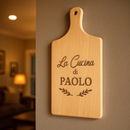 Tagliere in legno personalizzato con incisione  – idea regalo artigianale Made in Italy
