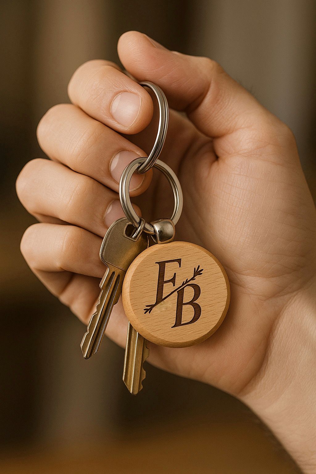 Portachiave | Pendente per collare in Legno Personalizzato